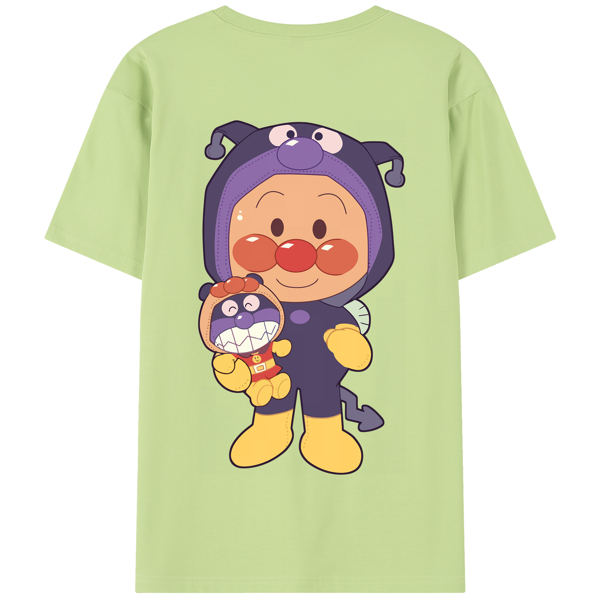 （画像用） アンパンマン Anpanman 綿100％半袖Tシャツ（背面プリント）